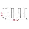 Oceansouth Rod Racks Stainless Steel (4 Rod) view 2