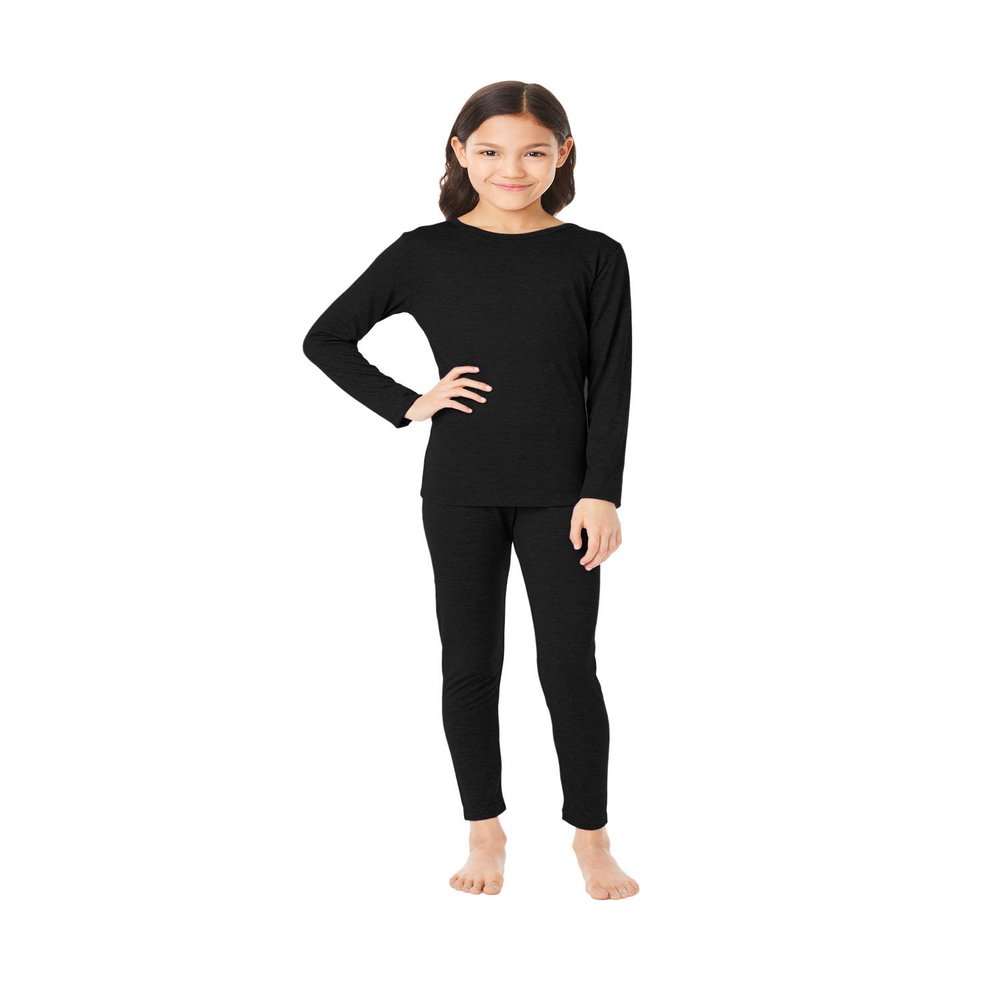Kids Heat Baselayer Set,Black,Large