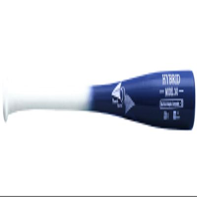 BAMBOOBAT by Pinnacle Sports Equipment INC. Adult Maple/Bamboo Hybrid Baseball Bat, White Handle/Navy Barrel 243 End Loaded, 34"