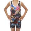 KO Sports Gear Unisex Wrestling Singlet for Adult Wrestlers - Wrestling Singlet for Men & Women - Bold Durable Uniform, Stretchy Breathable Material - Day of the Dead, Adult Large view 4