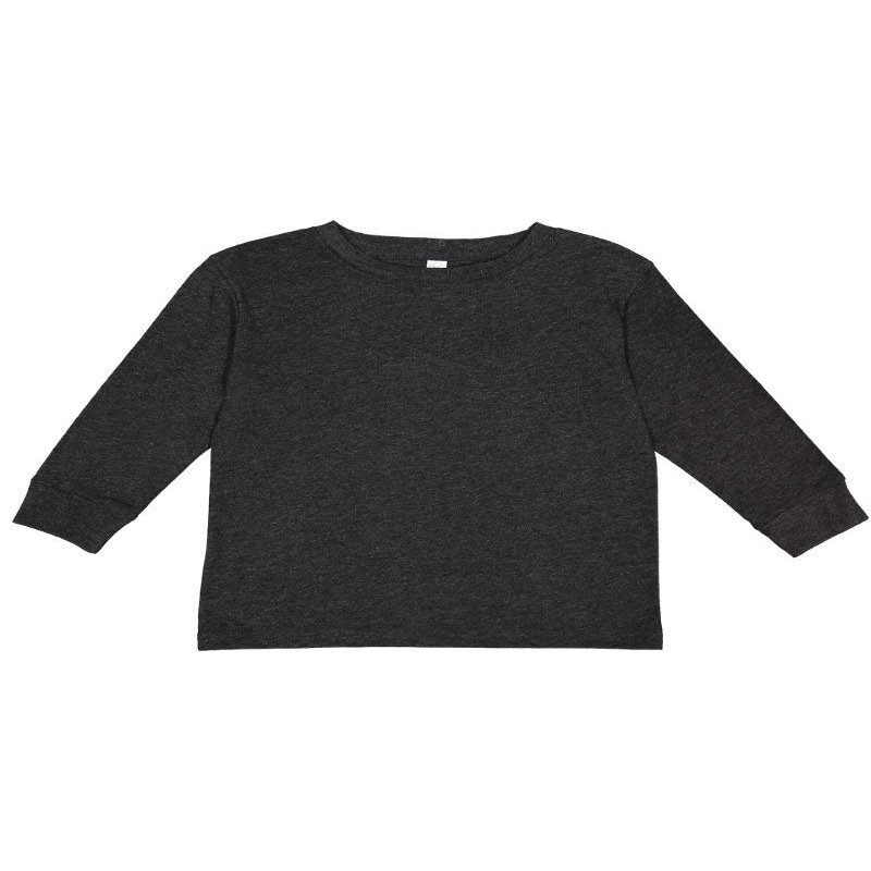 RABBIT SKINS Toddler 100% Cotton Fine Jersey Long Sleeve Tee, Vintage Smoke, 4T