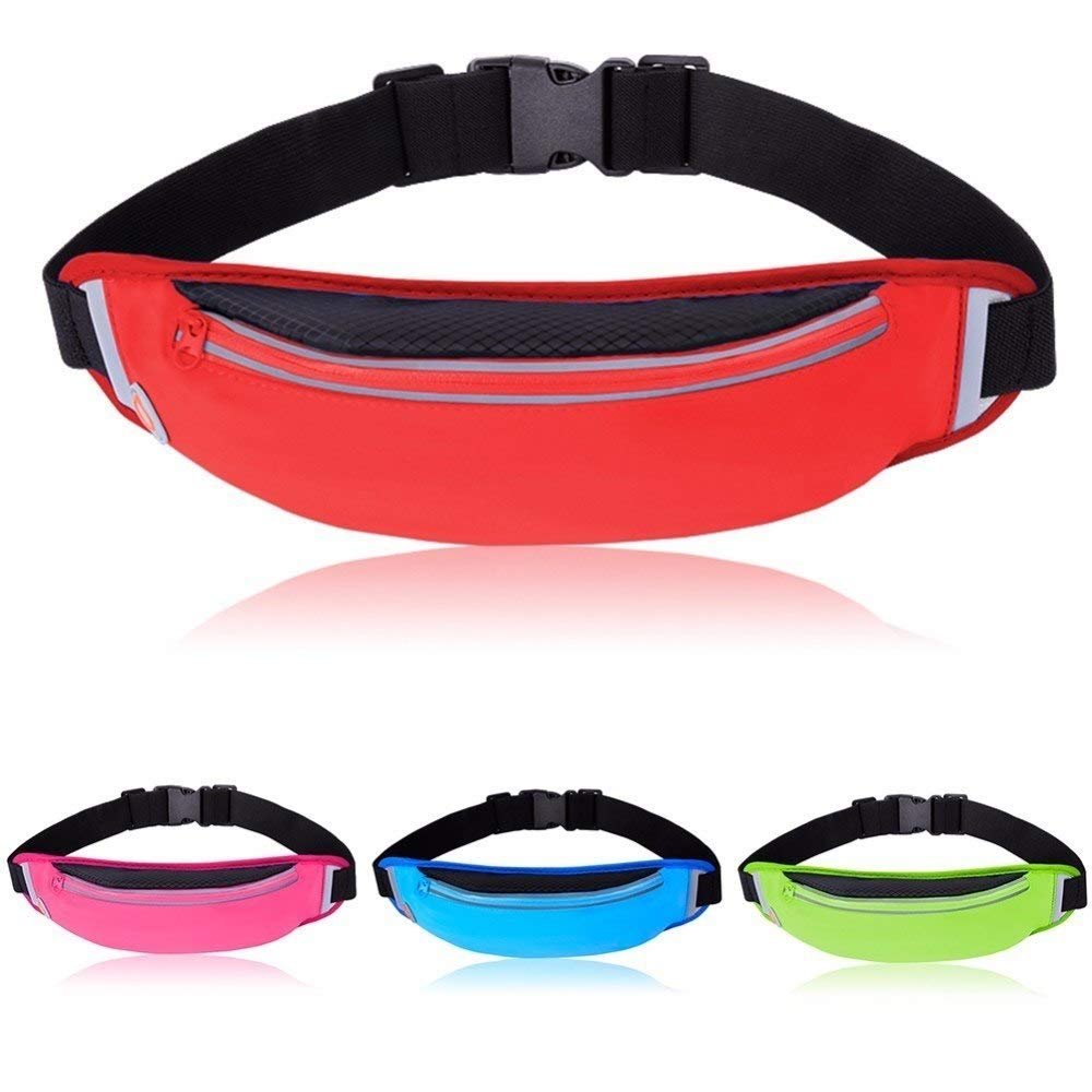 Adoretex Sleek Slim Running Belt Waist Bag Waterproof Jogging Gym Belt Bag for Phone (SP-20) - Blue