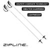 Zipline Blurr 16.0 Graphite Composite Downhill Ski Poles - Lightweight, Freeride All-Mountain, Vibration Dampening (White, 50" in./127 cm) view 3