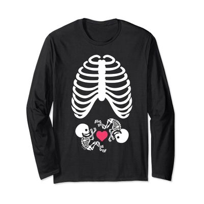 Halloween Rib Cage Pregnancy Expecting Twins Baby Love|Long