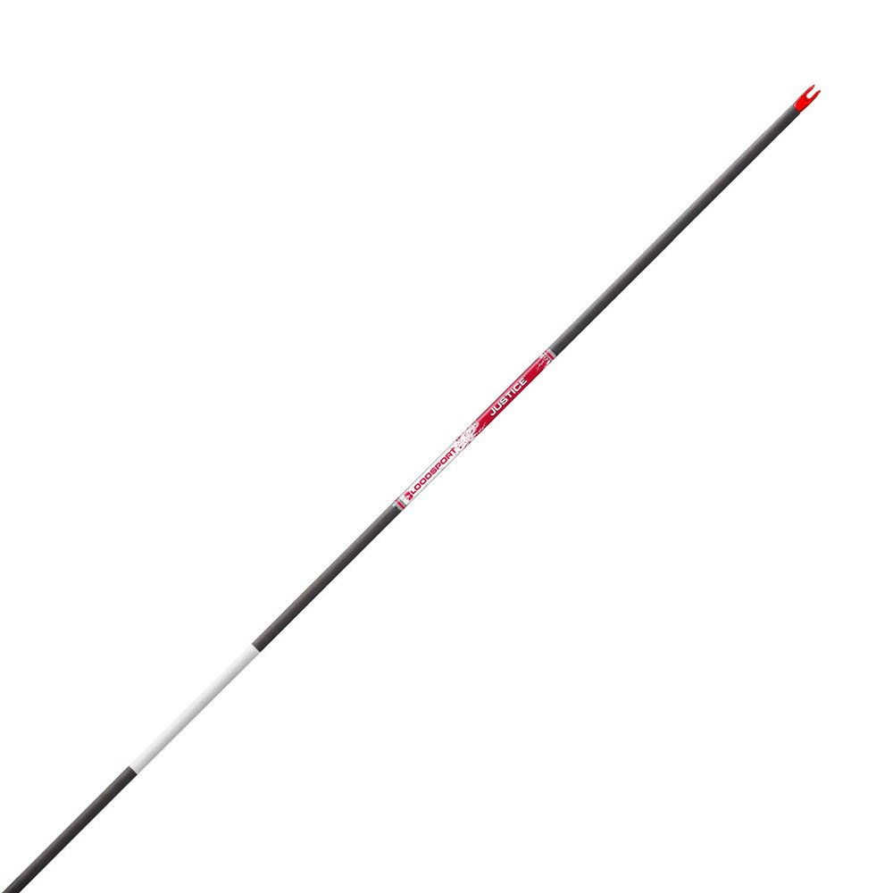 Bloodsport Justice Bare Shaft Precise Durable Carbon Hunting Arrow for Compound Bow - 31" Length, 204" Small-Diameter, 001" Straightness, 12 Pack, 500 Spine