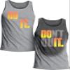 Actizio Men's Workout Shirt Cotton Fabric Tank Top Sleeveless Sweat Activated Motivational Exercise Gym Athletic Fit Moisture Wicking Fitness Shirt - Do It - Don't Quit (Size S) view 1