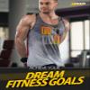 Actizio Men's Workout Shirt Cotton Fabric Tank Top Sleeveless Sweat Activated Motivational Exercise Gym Athletic Fit Moisture Wicking Fitness Shirt - Do It - Don't Quit (Size S) view 4