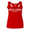 0102. Cool Vintage Retro Graphic New York City NYC Lenon NY Women's Tank Top Racerback (Red, Medium) view 1
