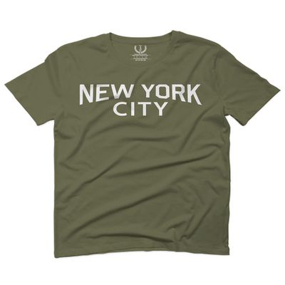 0102. Cool Vintage Retro Graphic New York City NYC Lenon NY for Men T Shirt (Olive Green, 2X-Large)