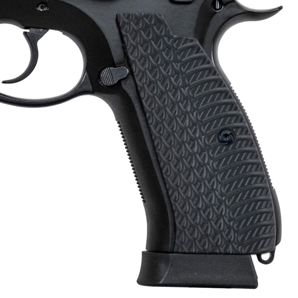 Guuun G10 CZ SP-01 Grips Snake Texture Shadow Tactical CZ 75 Slim Panels Custom Pistol Grips - Black