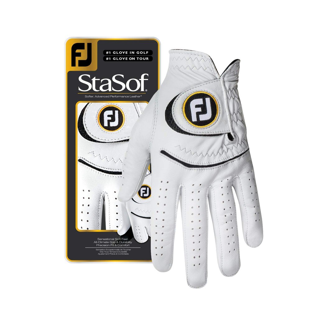 FootJoy Women's StaSof Prior Generation Golf Glove, White Medium, Worn on Left Hand