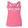 0102. Cool Vintage Retro Graphic New York City NYC Lenon NY Women's Tank Top Racerback (Pink Large) view 1