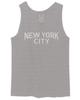 0102. Cool Vintage Retro Graphic New York City NYC Lenon NY Men's Tank Top (Light Gray Medium) view 1