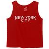 0102. Cool Vintage Retro Graphic New York City NYC Lenon NY Men's Tank Top (Red, Medium) view 1