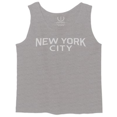 0102. Cool Vintage Retro Graphic New York City NYC Lenon NY Men's Tank Top (Light Gray X-Large)