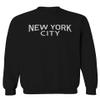 0102. Cool Vintage Retro Graphic New York City NYC Lenon NY Men's Crewneck Sweatshirt (Black X-Large) view 1