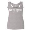 0102. Cool Vintage Retro Graphic New York City NYC Lenon NY Women's Tank Top Racerback (Light Gray Large) view 1