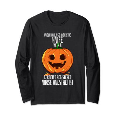 CRNA Halloween Anesthesia Long Sleeve T shirt