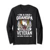 A Dad Grandpa WW2 Veteran World War 2 Army Grandfather Gift Long Sleeve T-Shirt view 1