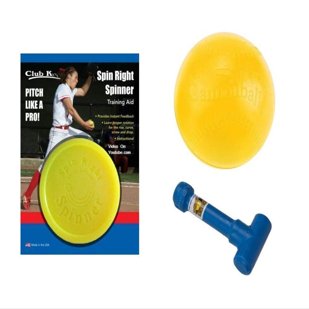 CANNONBALL + Spin Right Spinner + Ernie Parker's Wrist Snapper Fastpitch Softball Pitching Training Aids Equipment Gear