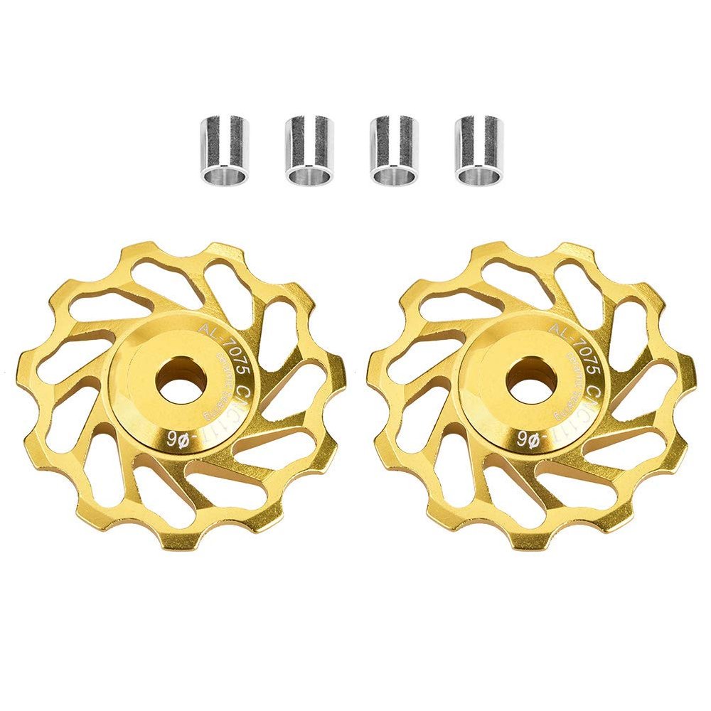 Alomejor Rear Derailleur Pulley Wheel, Lightweight Aluminum Alloy Construction, Smooth Ceramic Bearings, 4/5/6mm Size Compatibility, 11T for Enhanced