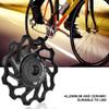 Derailleur Pulley Aluminum Alloy Ceramic Wheel Cycling Rear for 4/5 / 6 mm Wheel(11T Black) view 4