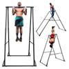 KT TOES DON'T TOUCH GROUND Foldable Free Standing Pull Up Bar Stand Sturdy Power Tower Workout Station For Home Gym Strength Training Adjustable Pullup Fitness Equipment Multifunctional Exercise Rack view 1