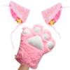 Beelittle Cat Cosplay Costume Kitten Ears Tail Collar Paws 5 Pack (Pink1) view 2