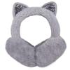 Surblue Foldable Cat Ear Earmuffs - Winter Warm Outdoor Covers Headband Fur Warmer, Grey