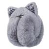 Surblue Foldable Cat Ear Earmuffs - Winter Warm Outdoor Covers Headband Fur Warmer, Grey view 3