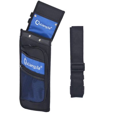 MILAEM Archery Arrow Field Quiver Reverse Hip Arrow Quiver Waist Hang Side with Belt (Blue)