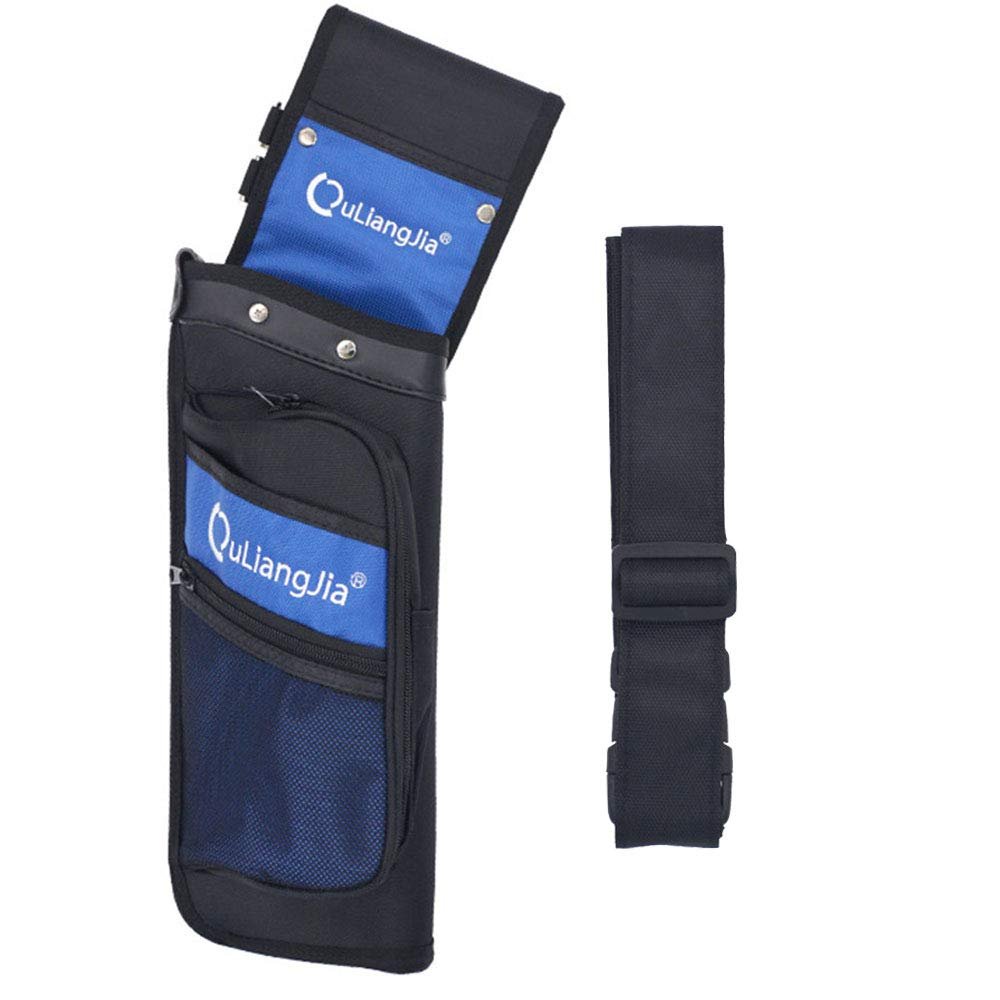 MILAEM Archery Arrow Field Quiver Reverse Hip Arrow Quiver Waist Hang Side with Belt (Blue)