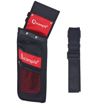 MILAEM Archery Arrow Field Quiver Reverse Hip Arrow Quiver Waist Hang Side with Belt (Red)