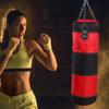 Punching Bag Standing,Heavy Boxing Punching Bag,Empty Sandbag Hanging Punching Bag Training MMA Kickboxing Muay Thai Boxing Sandbag Hook Kick Sandbag for Kid Adult(80cm Red) view 4