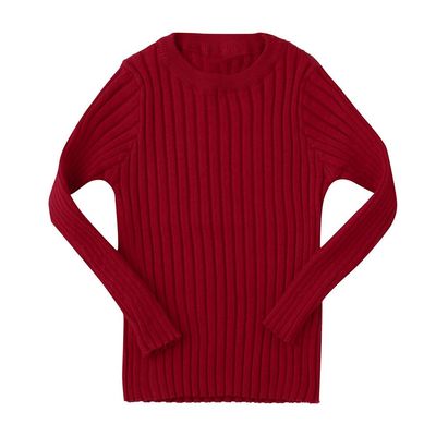 Baby Toddler Girls Boys Knitted Sweater Winter Fall Clothes Tops 1-5 Years Old,Kids Ribbed Warm Pullover Coat (12-18 Months, Red)
