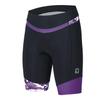 Womens Cycling Shorts with 3D Padded Camo Ride Bike Shorts with Reflective Elements(Purple,S) view 1