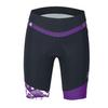 Womens Cycling Shorts with 3D Padded Camo Ride Bike Shorts with Reflective Elements(Purple,S) view 2