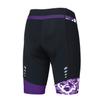 Womens Cycling Shorts with 3D Padded Camo Ride Bike Shorts with Reflective Elements(Purple,S) view 3