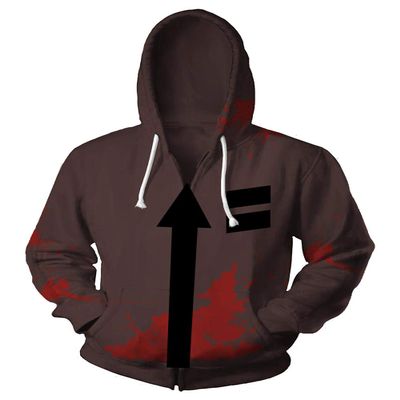 Mesodyn Unisex Printed Zack Jacket Adult Zipper Hoodie Halloween Cosplay Costume,XLarge