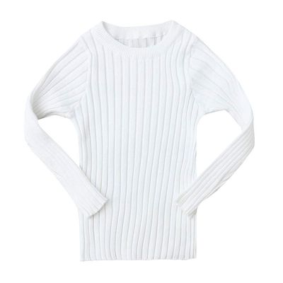 Baby Toddler Girls Boys Knitted Sweater Winter Fall Clothes Tops 1-5 Years Old,Kids Ribbed Warm Pullover Coat (3-4 Years Old, White)
