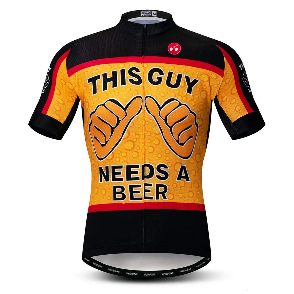 Cycling Jersey Men Bike Clothing Bicycle Jersey topMountain Road MTB Jersey Shirt Short Sleeve Team Sports Wear Orange Black Size L