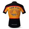 Cycling Jersey Men Bike Clothing Bicycle Jersey topMountain Road MTB Jersey Shirt Short Sleeve Team Sports Wear Orange Black Size L view 3