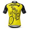 Cycling Jersey Men Bike Clothing Bicycle Jersey topMountain Road MTB Jersey Shirt Short Sleeve Team Sports Wear Yellow Riding Size XL view 1
