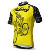 Cycling Jersey Men Bike Clothing Bicycle Jersey topMountain Road MTB Jersey Shirt Short Sleeve Team Sports Wear Yellow Riding Size XL view 2
