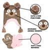 ABG Accessories Girls Critter Winter Hat and 2 Pair Gloves or Mittens (Toddler/Little Girls), Size Age 2-4, Bear 2-4 view 3