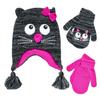 ABG Accessories Girls Critter Winter Hat and 2 Pair Gloves or Mittens (Toddler/Little Girls), Size Age 2-4, Cat 2-4 view 1