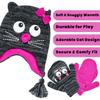 ABG Accessories Girls Critter Winter Hat and 2 Pair Gloves or Mittens (Toddler/Little Girls), Size Age 2-4, Cat 2-4 view 2