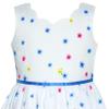 Girls Dress Blue Flower Petal Summer Sundress Size 7 view 3