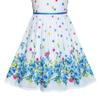 Girls Dress Blue Flower Petal Summer Sundress Size 7 view 4
