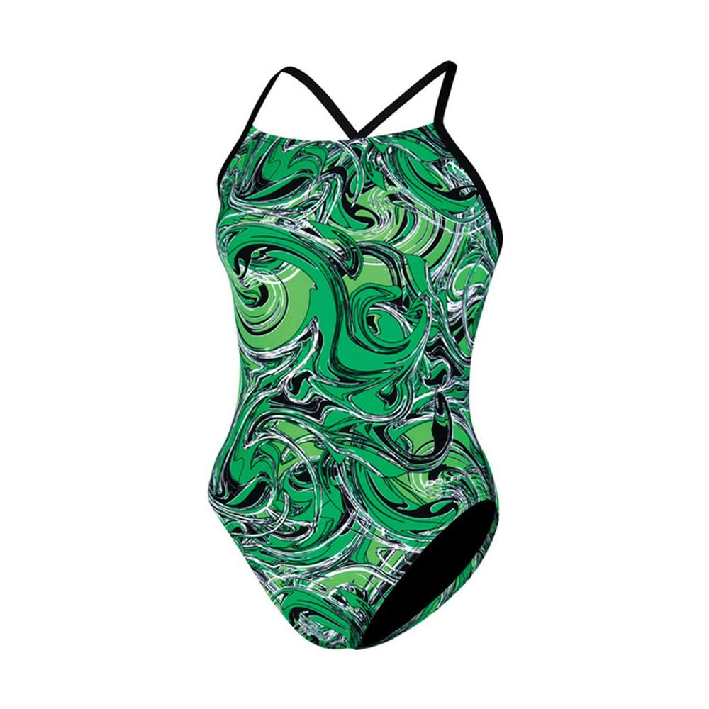 Dolfin Women's Graphlite Team Print Cross Back Green 36